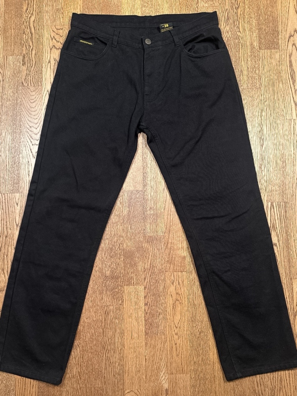 Scorpion Exo Covert Kevlar Lining Black Straight Motorcycle Denim Jeans Mens 36